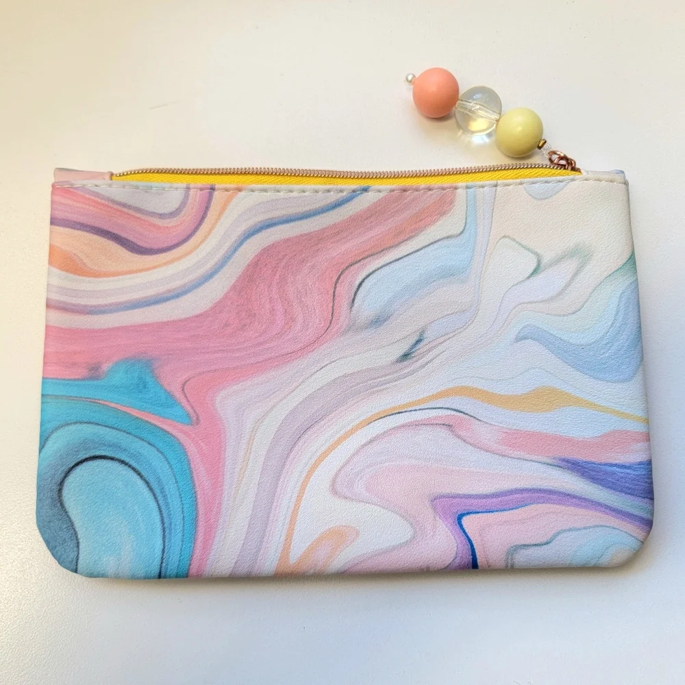 🦋 3 for $10 ~ IPSY Glam Bag March 2024 Mini Purse‎ Pouch Makeup Organizer Swirl